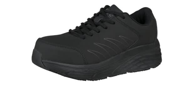 Women's Leather Athletic Comp Toe w/ Cushion Comfort - blk/blk