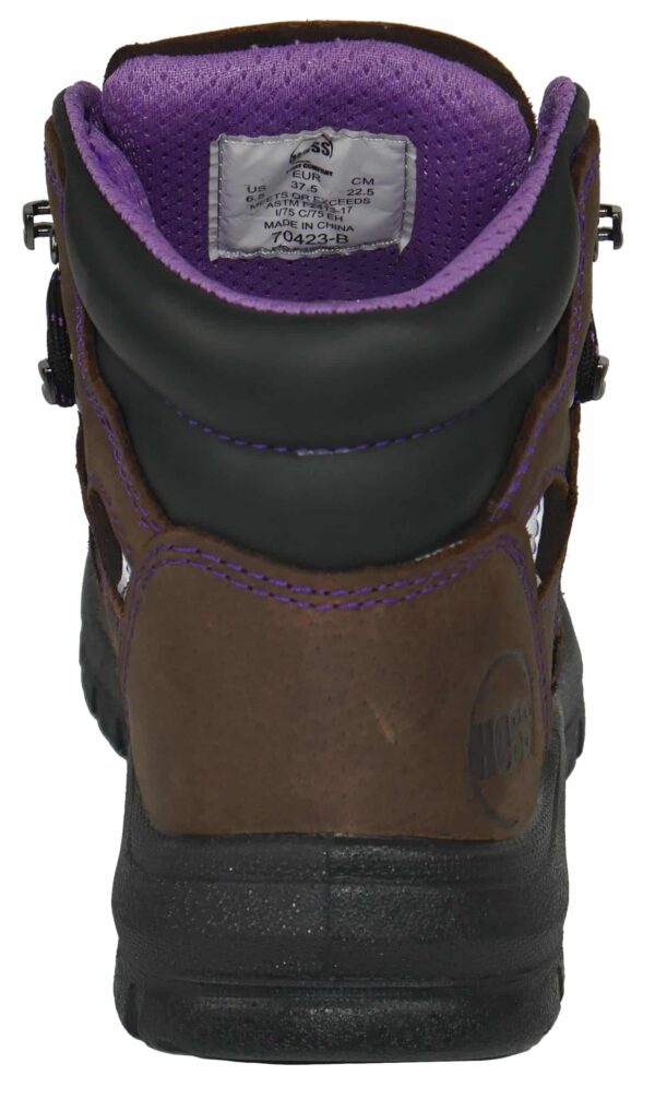 Lily 6" Brown/Purple Steel Toe 70423 - Image 3