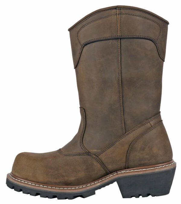 Buford Logger Brown Pull On Composite Toe 90211 - Image 2