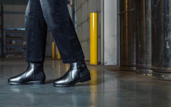 ‎Fusion Metatarsal Mt Met Guard Electrical Hazard EH Rated Certified Steel Toe Safety Boots for Women Full-Grain and Matte Nubuck Midnight Black Leather Features Benefits