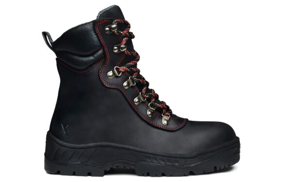 Horizon Puncture Resistant Electrical Hazard Alloy Toe Safety Work Boot for Women in Carbon Black Waterproof Nubuck Leather from Xena Workwear