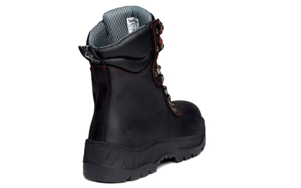 Horizon Puncture Resistant Electrical Hazard Alloy Toe Safety Work Boot for Women in Carbon Black Waterproof Nubuck Leather from Xena Workwear