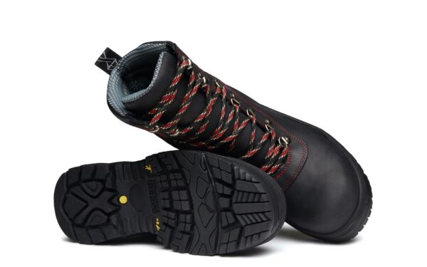 Horizon Puncture Resistant Electrical Hazard Alloy Toe Safety Work Boot for Women in Carbon Black Waterproof Nubuck Leather from Xena Workwear