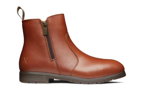 Omega Electrical Hazard EH Rated Steel Toe Safety Boot for Women | ASTM Certified and OSHA Compliant I Full-Grain Bourbon Brown Leather | Made in North America for Women by Women | Xena Workwear