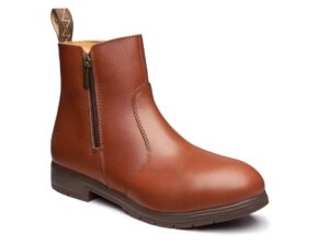 Omega Electrical Hazard EH Rated Steel Toe Work Boot for Women | ASTM Certified and OSHA Compliant I Full-Grain Bourbon Brown Leather | Made in North America for Women by Women | Xena Workwear