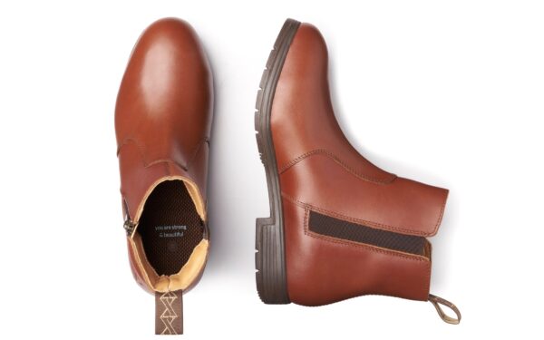 Omega Electrical Hazard EH Rated Steel Toe Women's Work Boot | ASTM Certified and OSHA Compliant I Full-Grain Bourbon Brown Leather | Made in North America for Women by Women | Xena Workwear