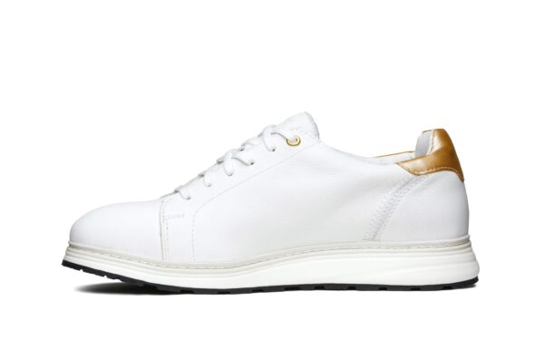 Women's Premium Leather Steel-Toe Shoe for Women by Xena Workwear in White Gold Full-Grain Leather  – Rogue Steel