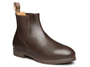 Valence Static Dissipative SD Rated Women's Steel Toe Chelsea Boot | New Outsole | ASTM Certified and OSHA Compliant I Premium Full-Grain Chestnut Brown Leather | Made in North America for Women by Women | Xena Workwear