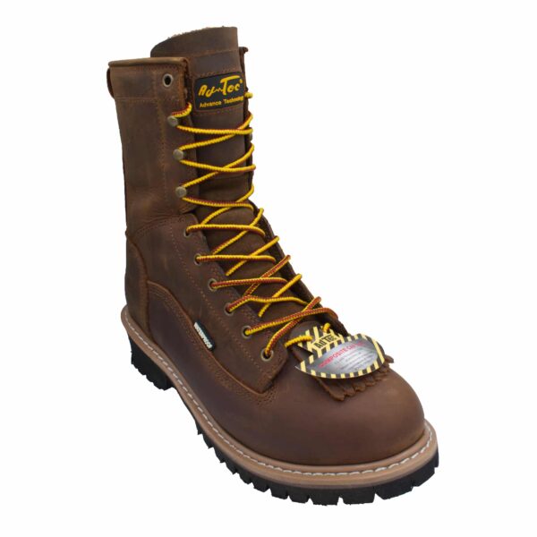 Men's 8" Composite Toe Waterproof Logger Brown