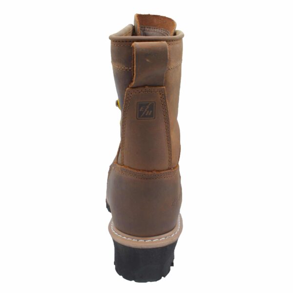 Men's 8" Composite Toe Waterproof Logger Brown - Image 4