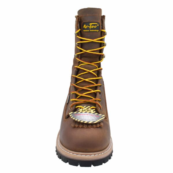 Men's 8" Composite Toe Waterproof Logger Brown - Image 3