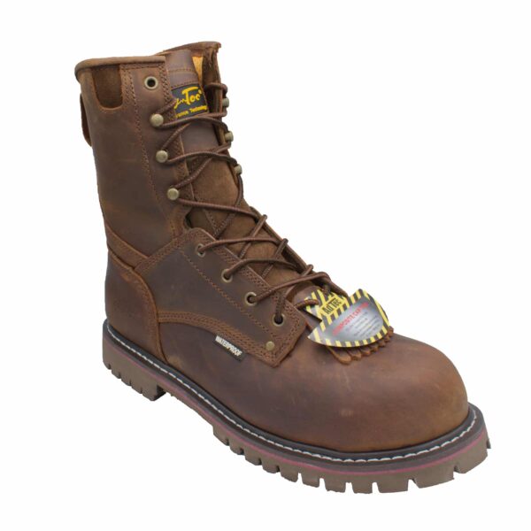 Men's 8" Composite Toe Waterproof Logger Brown