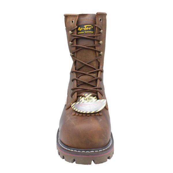 Men's 8" Composite Toe Waterproof Logger Brown - Image 3