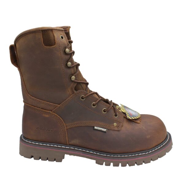 Men's 8" Composite Toe Waterproof Logger Brown - Image 2