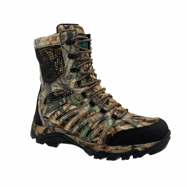 Men's 8" Waterproof Side Zipper Hunting Boot Camo