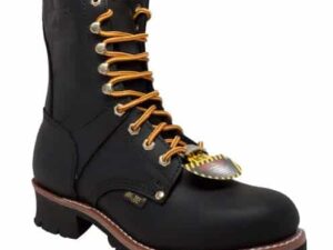 Men's 9" Waterproof Steel Toe Logger Black - 1428WP