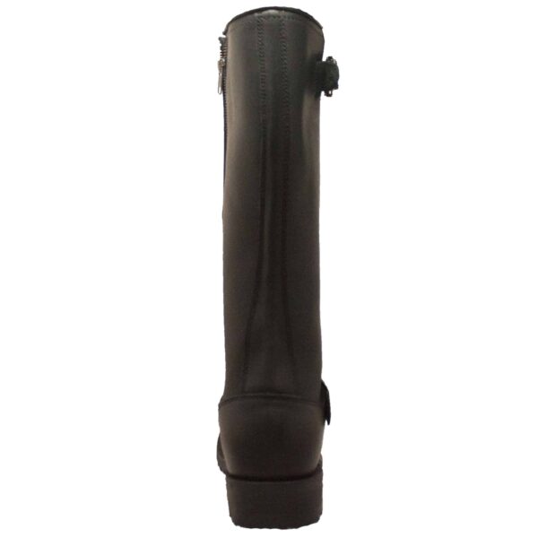 Men's 16" Engineer Zipper Biker Boot Black - Image 4
