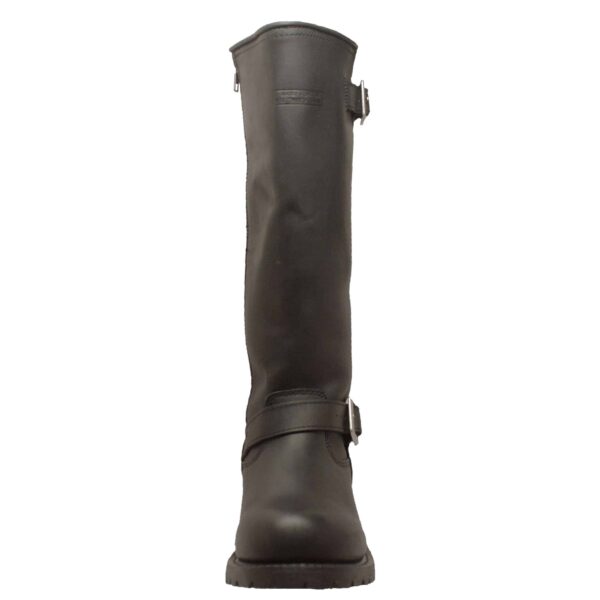 Men's 16" Engineer Zipper Biker Boot Black - Image 3