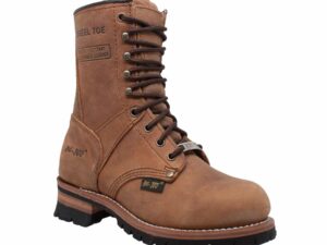 Women's 9" Steel Toe Logger Brown
