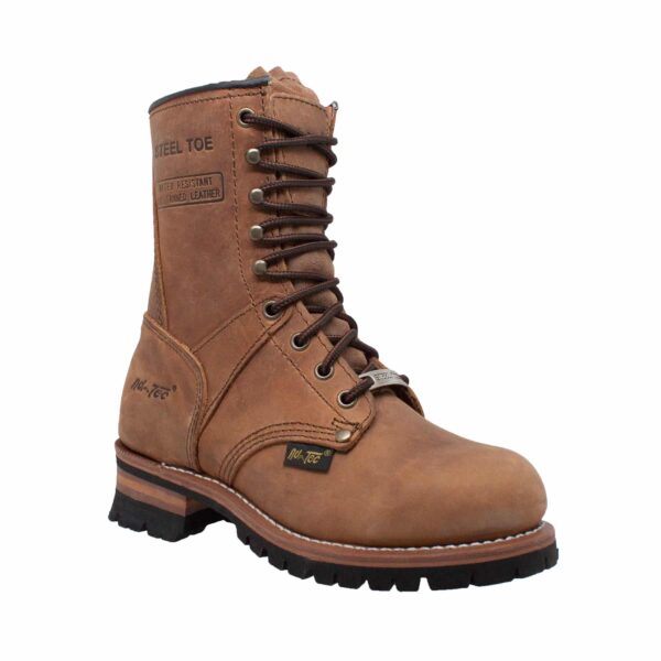 Women's 9" Steel Toe Logger Brown