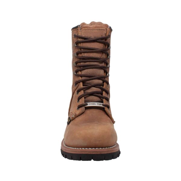 Women's 9" Steel Toe Logger Brown - Image 3