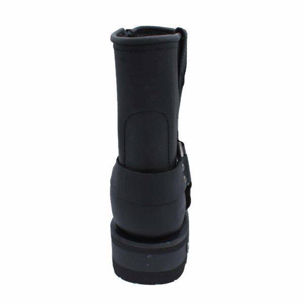Women's 7" Side Zipper Harness Boot Black - Image 4