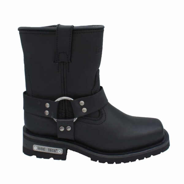 Women's 7" Side Zipper Harness Boot Black - Image 2