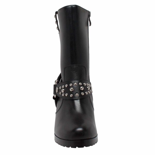 Women's 10" Harness Biker Boot Black - Image 3
