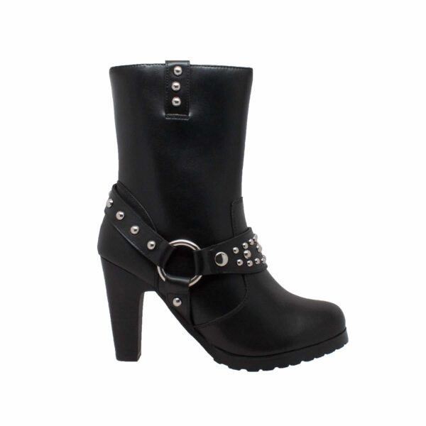 Women's 10" Harness Biker Boot Black - Image 2