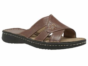 Women's Band Slide Sandal Brown