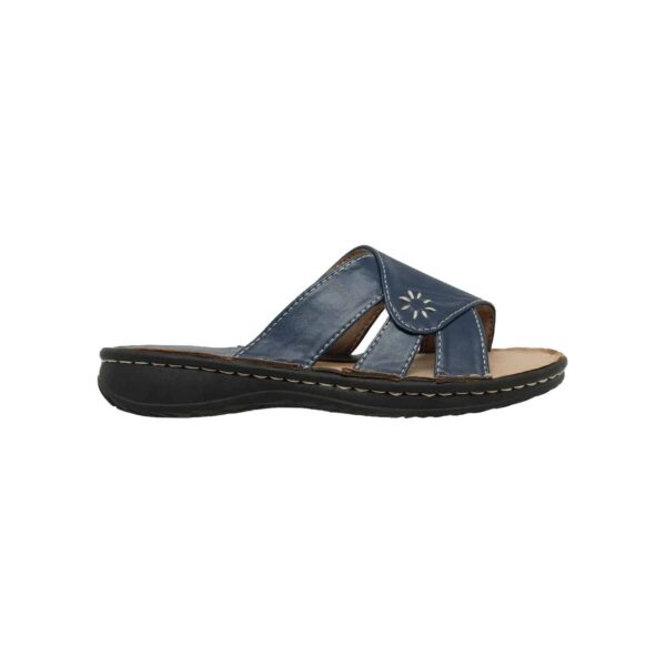 Women's Band Slide Sandal Navy - Image 2