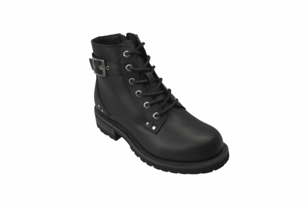 8647L Women's 7" Biker Boot Black