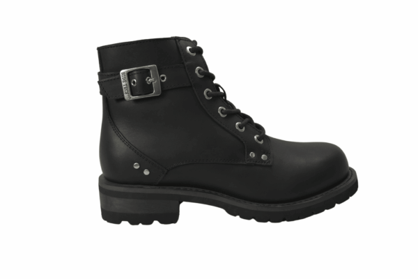 8647L Women's 7" Biker Boot Black - Image 2