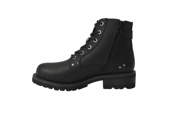 8647L Women's 7" Biker Boot Black - Image 3