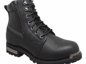 Women's 6" Reflective Double Zipper Biker Boot