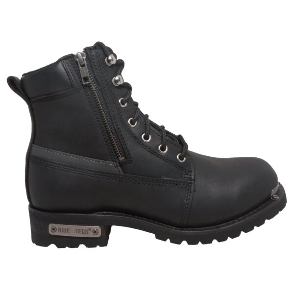 Women's 6" Reflective Double Zipper Biker Boot - Image 2
