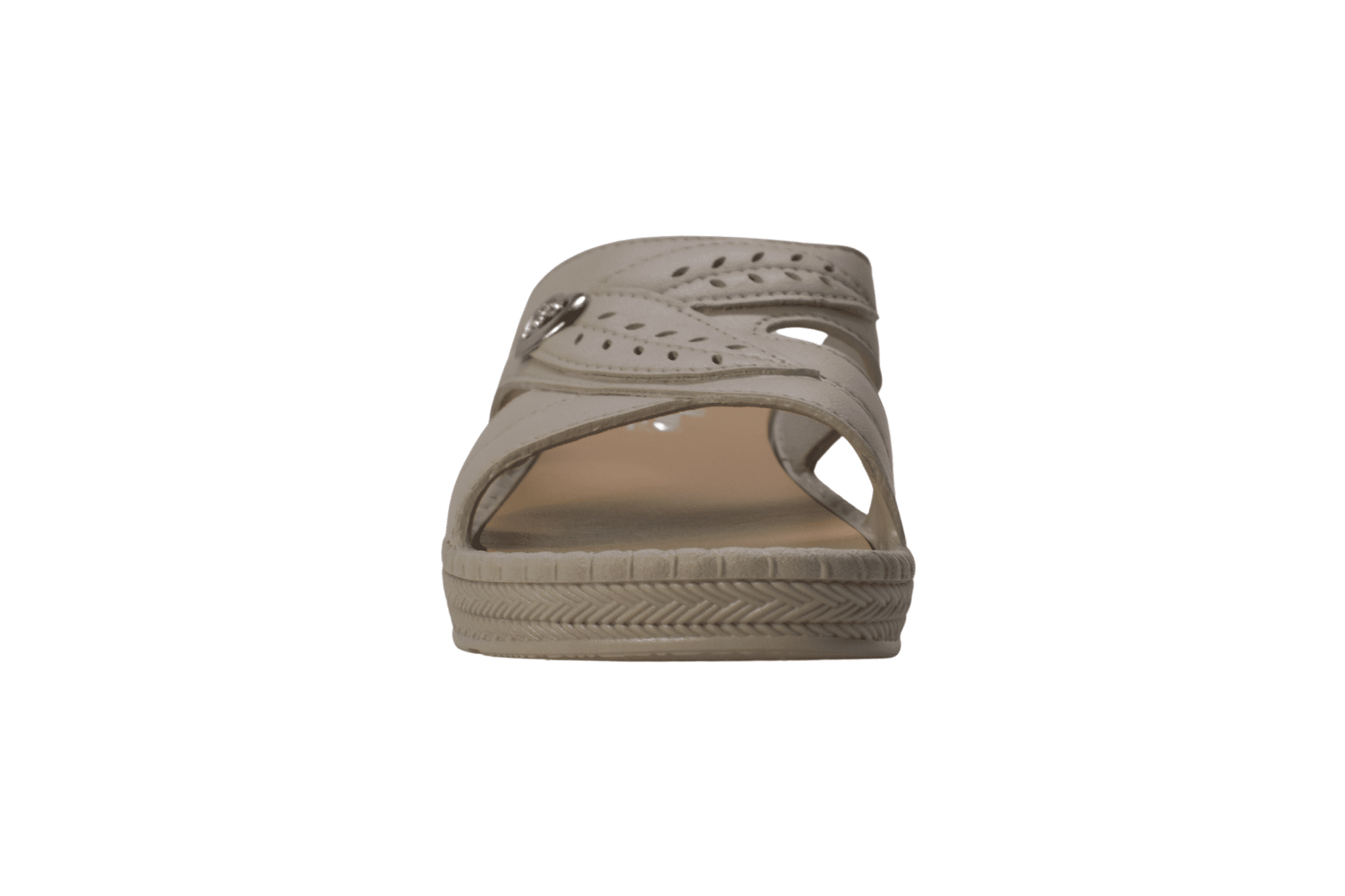 Women's Low Heel Slip On Sandal Beige - Image 3