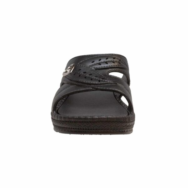Women's Low Heel Slip On Sandal Black - Image 3