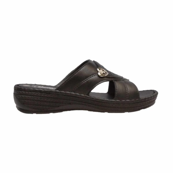 Women's Low Heel Slip On Sandal Black - Image 2