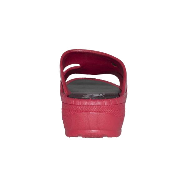 Women's Low Heel Slip On Sandal Red - Image 4