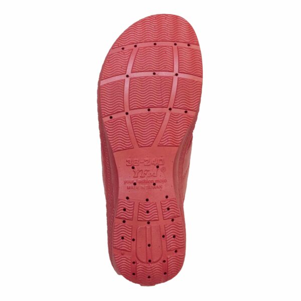 Women's Low Heel Slip On Sandal Red - Image 5