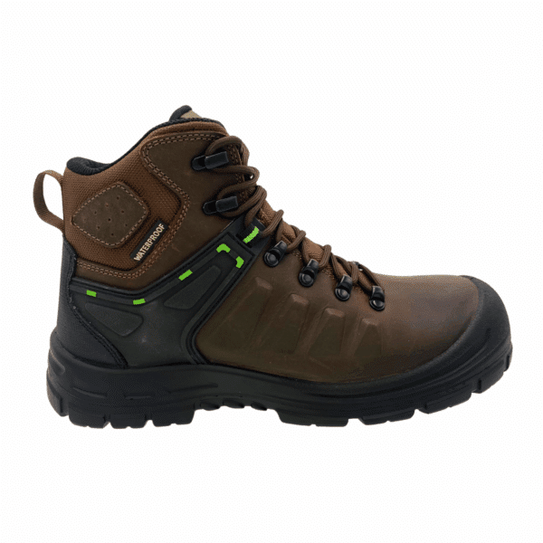 Men's 6" Brown waterproof composite Work toe leather work boot - Image 2