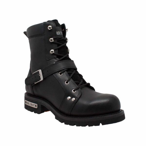 Men's 8" Zipper Lace Black