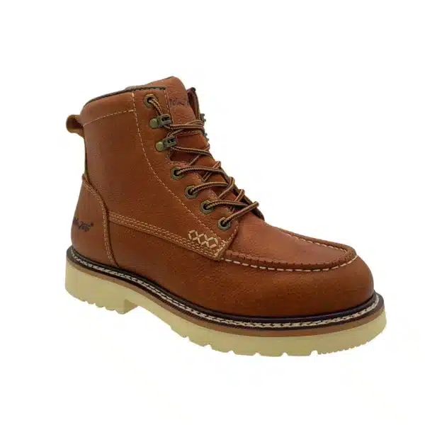 Apex: Men's 6" Moc Toe- Soft Toe Saddle Tan 9191 - Image 2
