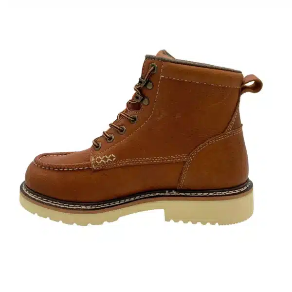 Apex: Men's 6" Moc Toe- Soft Toe Saddle Tan 9191 - Image 4
