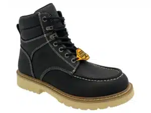 SAFA: Men's 6" Defined Heel Black Leather Work Boot - Soft Toe 9194