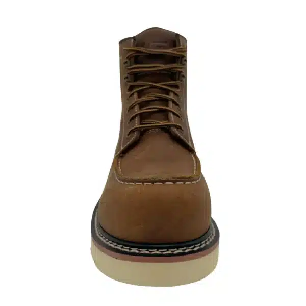 RANCHO: MEN’S 6″ MOC TOE: CRAZY HORSE-WHISKEY BROWN-[COMPOSITE SAFETY TOE]- 9256CR - Image 4