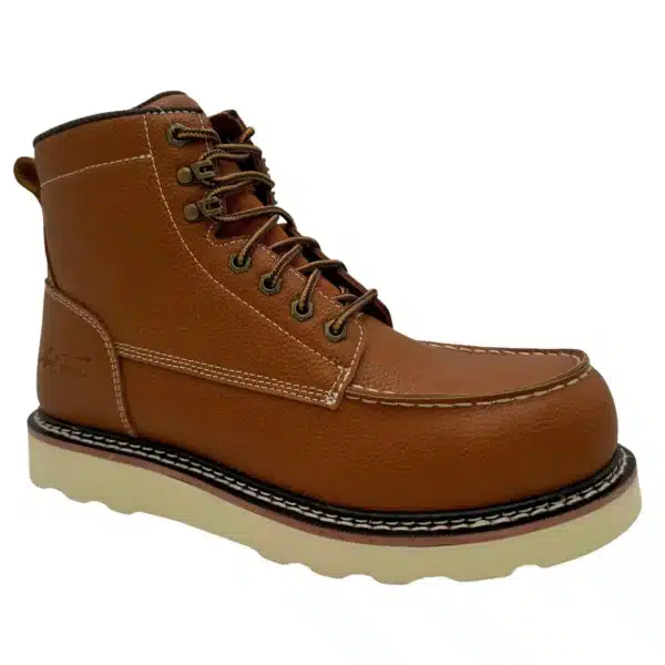 Rancho: Men's 6" Moc Toe: Saddle Tan - COMP SAFETY TOE - 9257