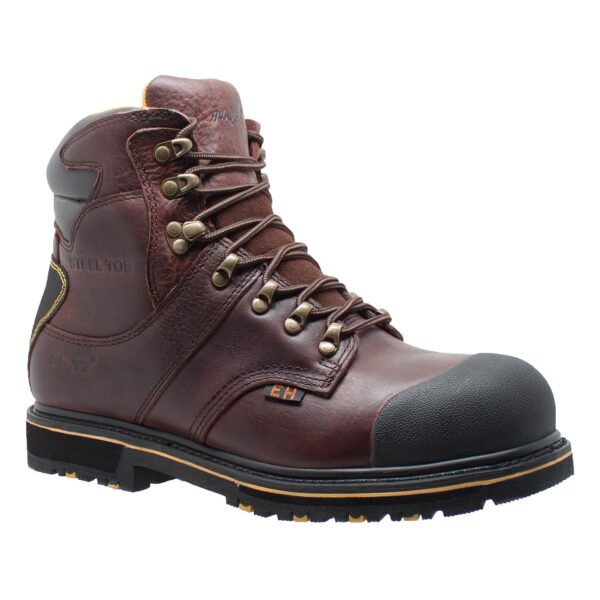 Men's 6" Steel Toe Waterproof Work Boot Dark Brown