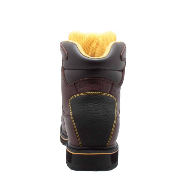 Men's 6" Steel Toe Waterproof Work Boot Dark Brown - Image 4